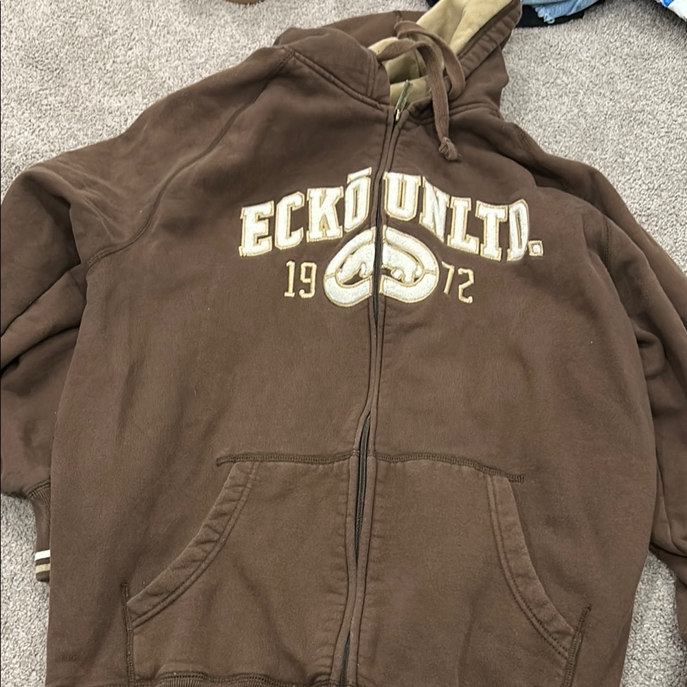 Ecko Unlimited Brown Fleece Hoodie